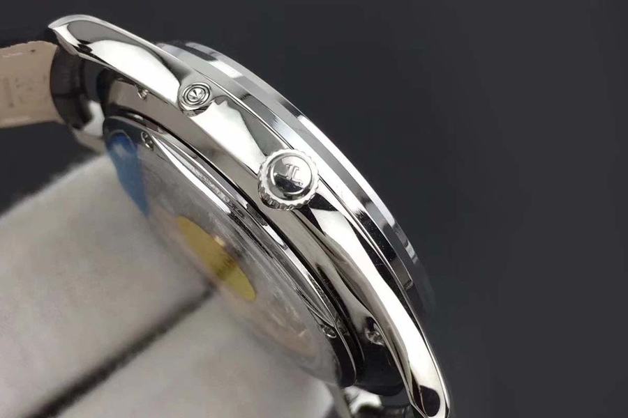 ZF厂积家超薄大师系列黑盘月相腕表做工细节评测  第5张